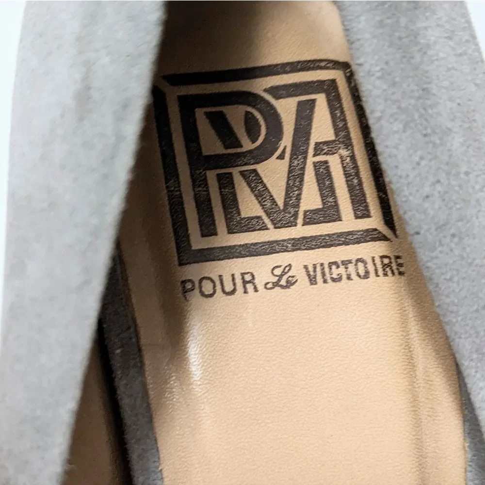 POUR LA VICTOIRE Suede Platform Minimalist Heels 8